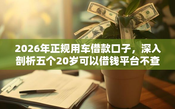 2026年正规用车借款口子，深入剖析五个20岁可以借钱平台不查征信的口子