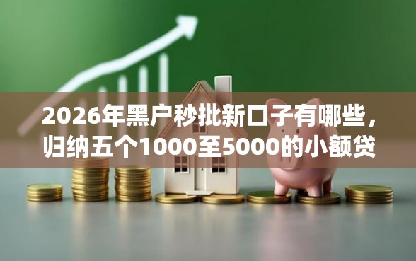 2026年黑户秒批新口子有哪些，归纳五个1000至5000的小额贷款app