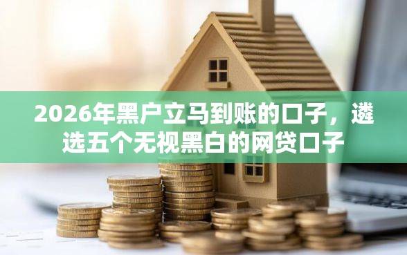 2026年黑户立马到账的口子，遴选五个无视黑白的网贷口子