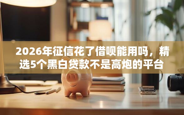 2026年征信花了借呗能用吗，精选5个黑白贷款不是高炮的平台