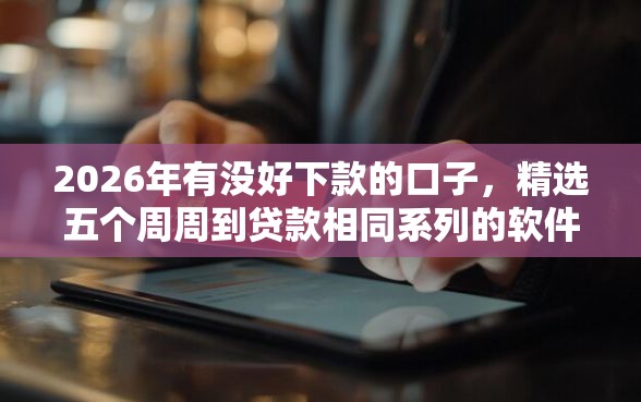 2026年有没好下款的口子，精选五个周周到贷款相同系列的软件