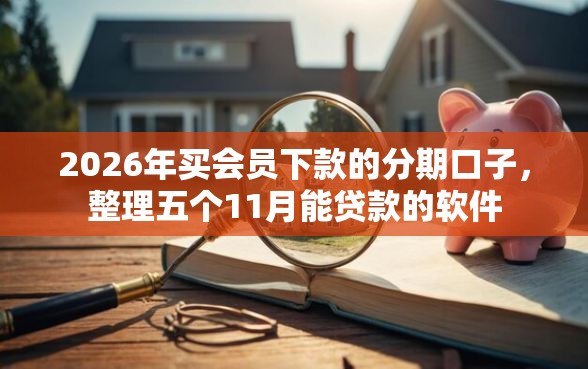 2026年买会员下款的分期口子，整理五个11月能贷款的软件