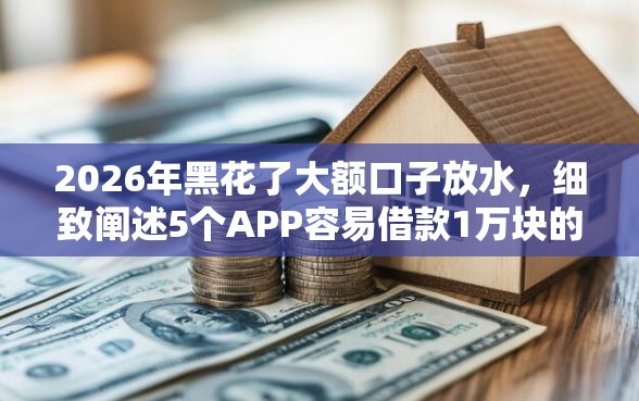 2026年黑花了大额口子放水，细致阐述5个APP容易借款1万块的软件