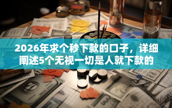 2026年求个秒下款的口子，详细阐述5个无视一切是人就下款的口子