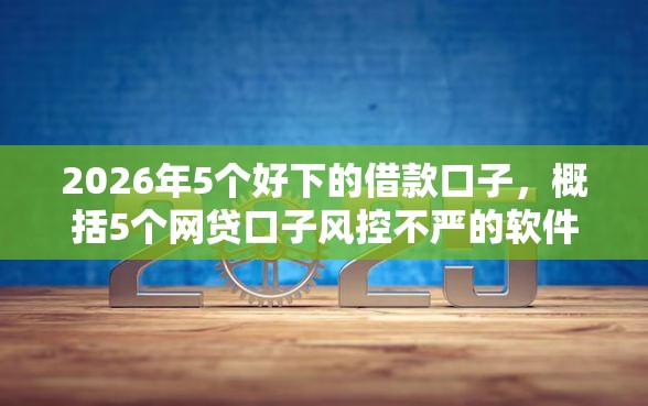 2026年5个好下的借款口子，概括5个网贷口子风控不严的软件