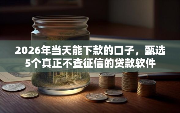 2026年当天能下款的口子，甄选5个真正不查征信的贷款软件