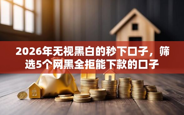 2026年无视黑白的秒下口子，筛选5个网黑全拒能下款的口子