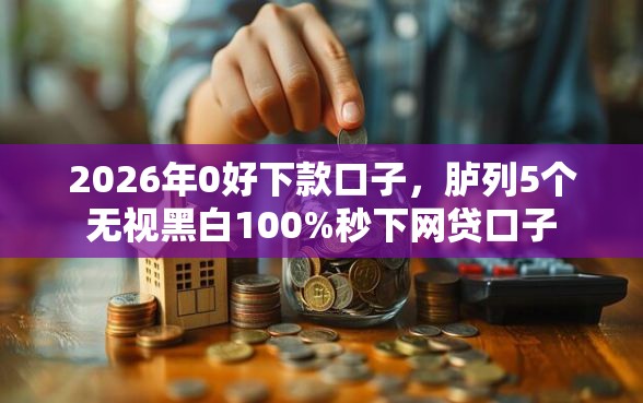 2026年0好下款口子，胪列5个无视黑白100%秒下网贷口子