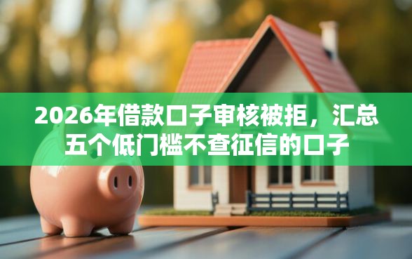 2026年借款口子审核被拒，汇总五个低门槛不查征信的口子