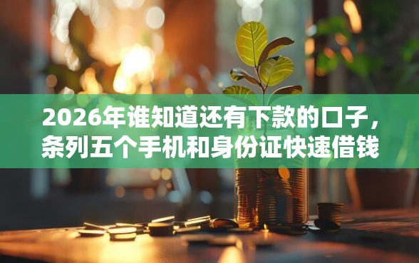 2026年谁知道还有下款的口子，条列五个手机和身份证快速借钱平台