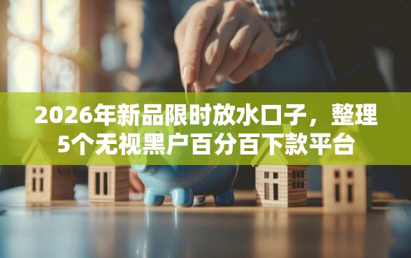 2026年新品限时放水口子，整理5个无视黑户百分百下款平台
