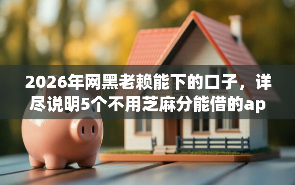 2026年网黑老赖能下的口子，详尽说明5个不用芝麻分能借的app