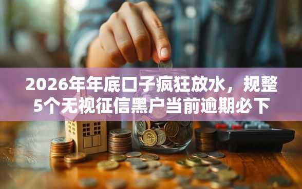 2026年年底口子疯狂放水，规整5个无视征信黑户当前逾期必下款的口子