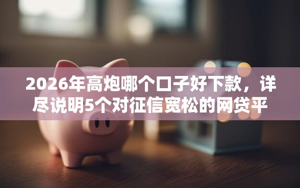 2026年高炮哪个口子好下款，详尽说明5个对征信宽松的网贷平台