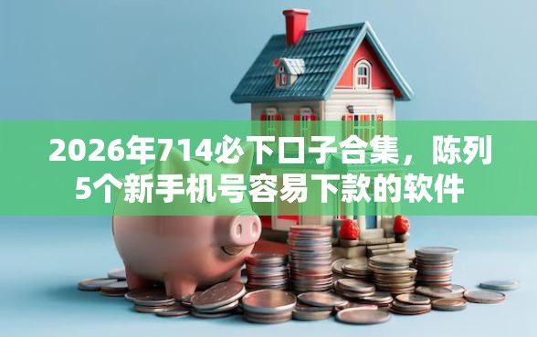 2026年714必下口子合集，陈列5个新手机号容易下款的软件