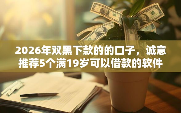 2026年双黑下款的的口子，诚意推荐5个满19岁可以借款的软件