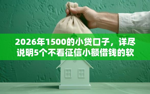 2026年1500的小贷口子，详尽说明5个不看征信小额借钱的软件