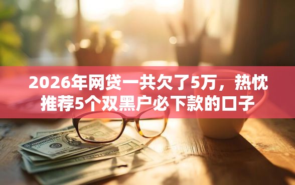 2026年网贷一共欠了5万，热忱推荐5个双黑户必下款的口子