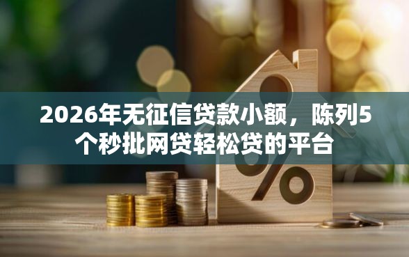 2026年无征信贷款小额，陈列5个秒批网贷轻松贷的平台