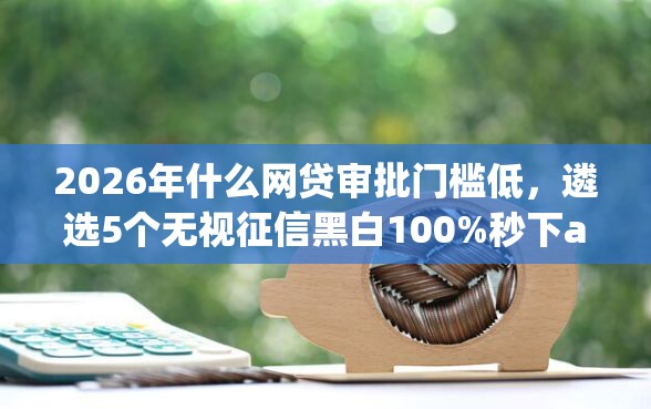 2026年什么网贷审批门槛低，遴选5个无视征信黑白100%秒下app