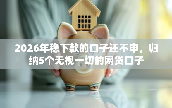 2026年稳下款的口子还不申，归纳5个无视一切的网贷口子