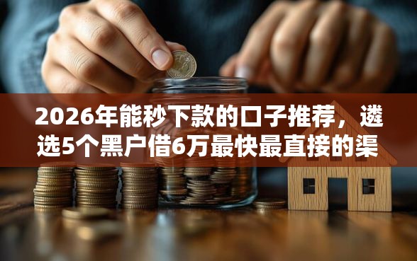 2026年能秒下款的口子推荐，遴选5个黑户借6万最快最直接的渠道