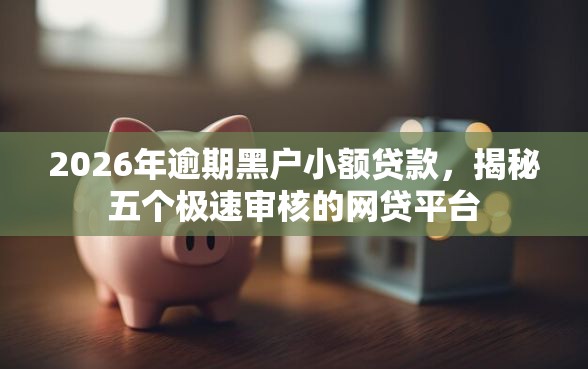 2026年逾期黑户小额贷款，揭秘五个极速审核的网贷平台