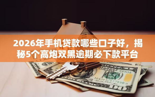 2026年手机贷款哪些口子好，揭秘5个高炮双黑逾期必下款平台