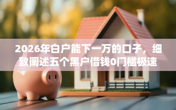2026年白户能下一万的口子，细致阐述五个黑户借钱0门槛极速下款app