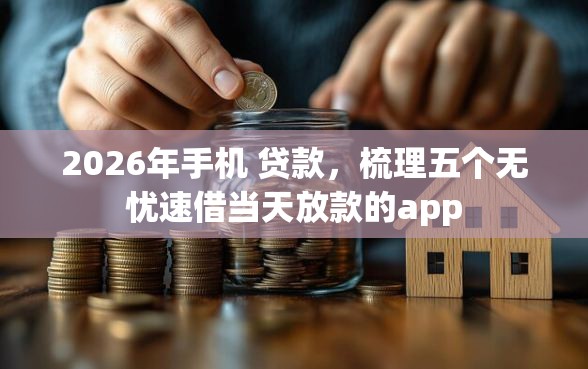 2026年手机 贷款，梳理五个无忧速借当天放款的app
