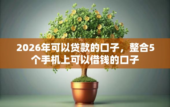 2026年可以贷款的口子，整合5个手机上可以借钱的口子