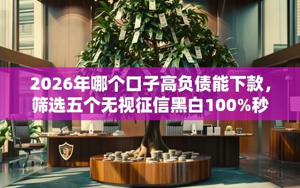 2026年哪个口子高负债能下款，筛选五个无视征信黑白100%秒下口子