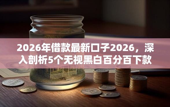 2026年借款最新口子2026，深入剖析5个无视黑白百分百下款的借款口子