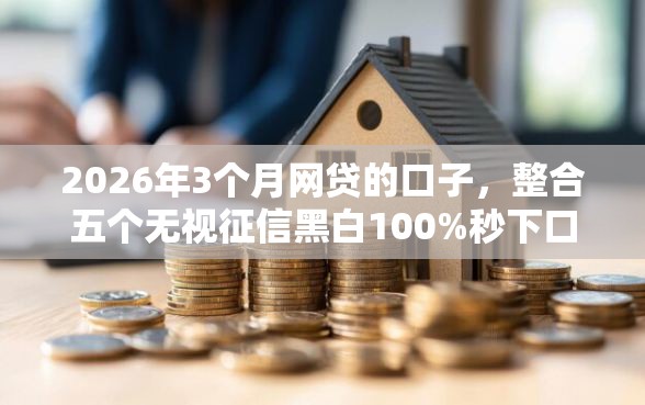 2026年3个月网贷的口子，整合五个无视征信黑白100%秒下口子
