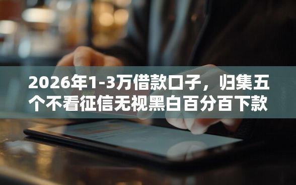 2026年1-3万借款口子,归集五个不看征信无视黑白百分百下款网贷平台 2026年1-3万借款口子,归集五个不看征信无视黑白百分百下款网贷平台