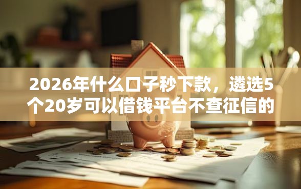 2026年什么口子秒下款，遴选5个20岁可以借钱平台不查征信的口子