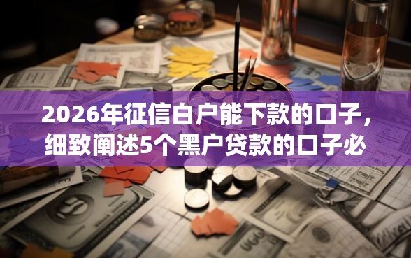 2026年征信白户能下款的口子，细致阐述5个黑户贷款的口子必下app
