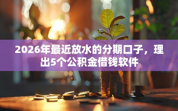 2026年最近放水的分期口子，理出5个公积金借钱软件
