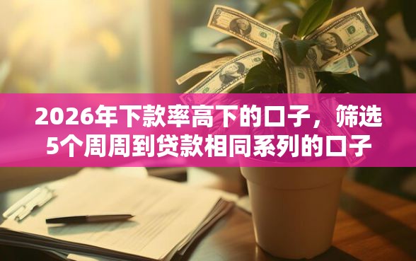 2026年下款率高下的口子，筛选5个周周到贷款相同系列的口子