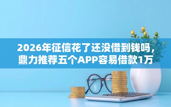 2026年征信花了还没借到钱吗，鼎力推荐五个APP容易借款1万块的口子