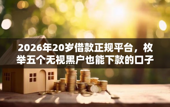 2026年20岁借款正规平台，枚举五个无视黑户也能下款的口子