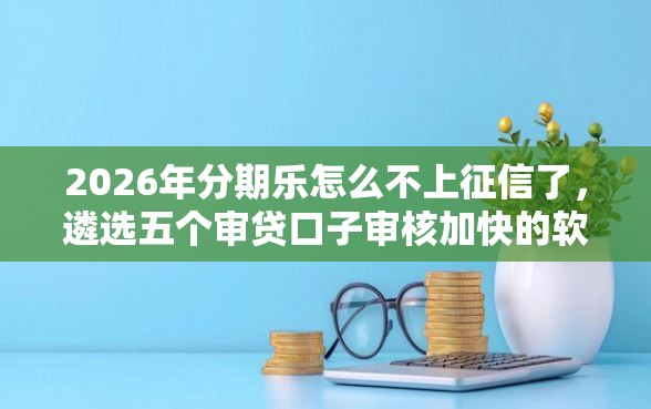 2026年分期乐怎么不上征信了，遴选五个审贷口子审核加快的软件