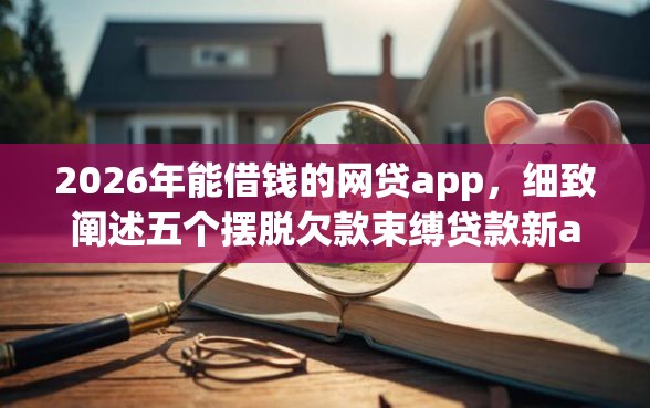 2026年能借钱的网贷app，细致阐述五个摆脱欠款束缚贷款新app