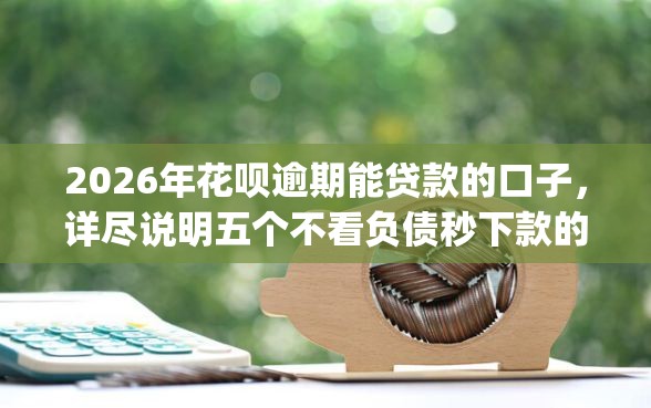 2026年花呗逾期能贷款的口子，详尽说明五个不看负债秒下款的网贷app