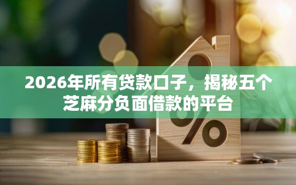 2026年所有贷款口子，揭秘五个芝麻分负面借款的平台