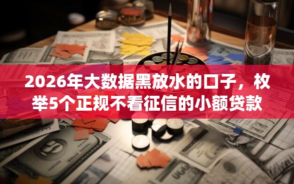 2026年大数据黑放水的口子，枚举5个正规不看征信的小额贷款app