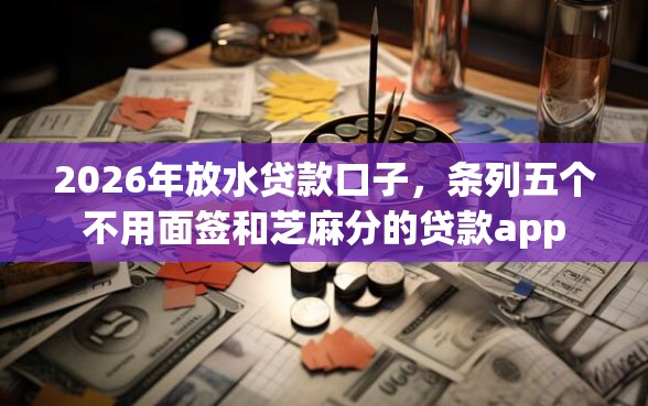 2026年放水贷款口子，条列五个不用面签和芝麻分的贷款app