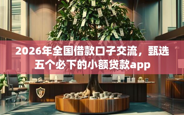 2026年全国借款口子交流，甄选五个必下的小额贷款app