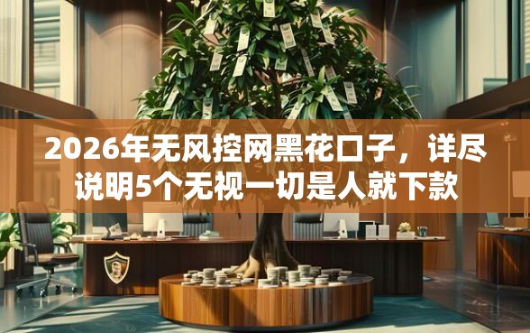 2026年无风控网黑花口子，详尽说明5个无视一切是人就下款