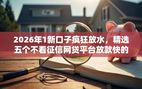 2026年1新口子疯狂放水，精选五个不看征信网贷平台放款快的口子